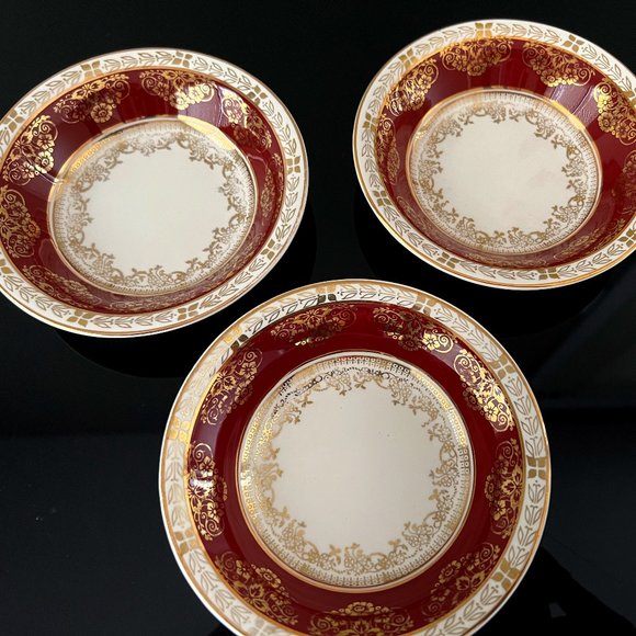 Vintage Crown Ducal Dinnerware Dessert Bowls - Set of 3 - Picture 1 of 3